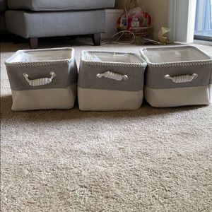 SOLD 3 Soft Canvas Bins from Big Lots
